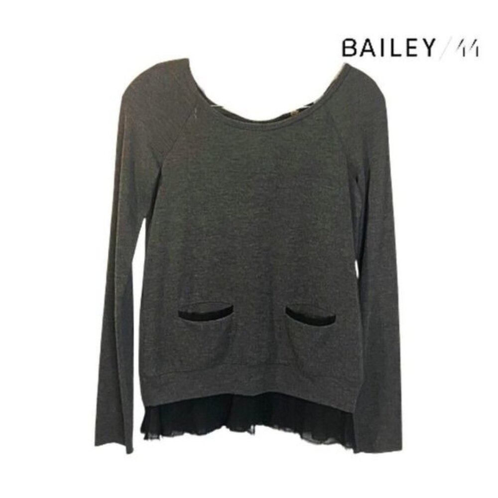 Bailey 44 Women's Ruffle Trim‎ Pullover Long Sleeves Sweater